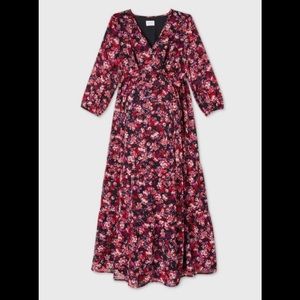 🍏 3/4 Sleeve Chiffon Tiered Woven Maternity Dress